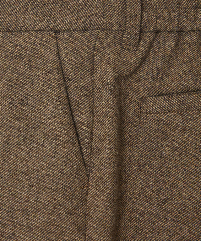 ウールブレンド ストレートパンツ