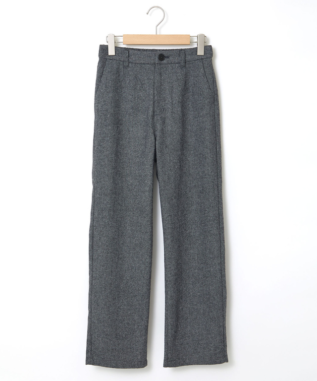 ウールブレンド ストレートパンツ