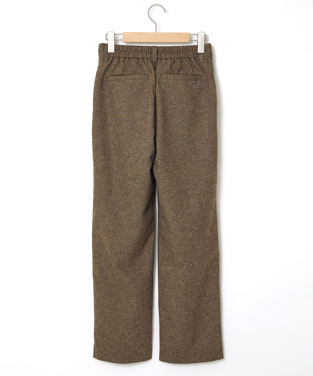 ウールブレンド ストレートパンツ