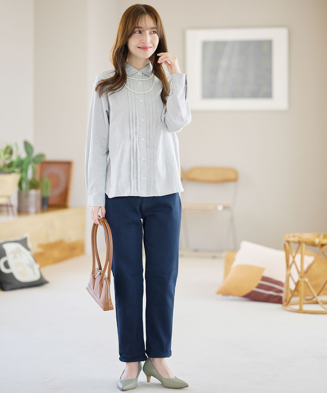 裏起毛 デニムパンツ