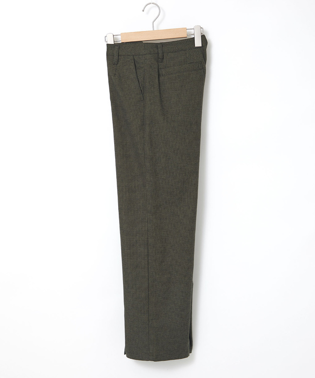 ピケ ストレッチ ワイドパンツ