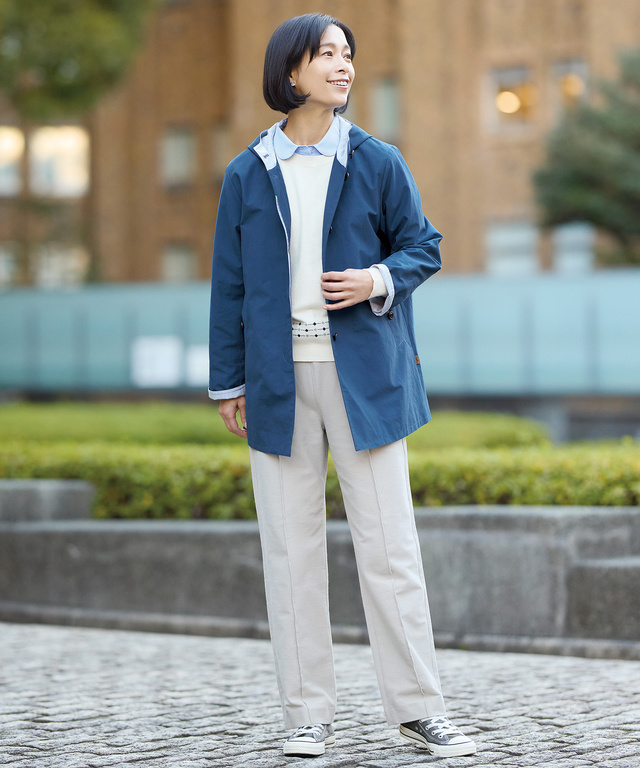 ウエストゴム ピンタック パンツ