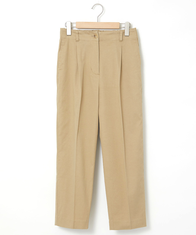 センタープレス タック パンツ