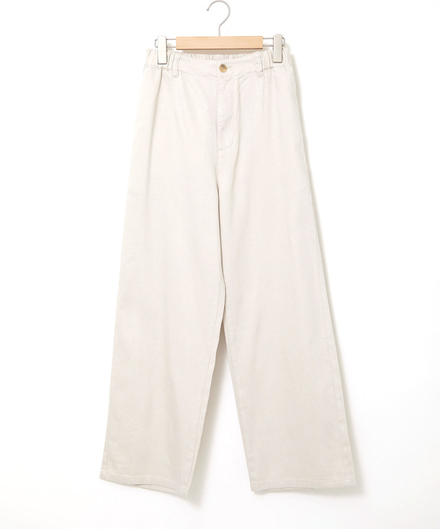 ウエストゴム タック ワイド パンツ