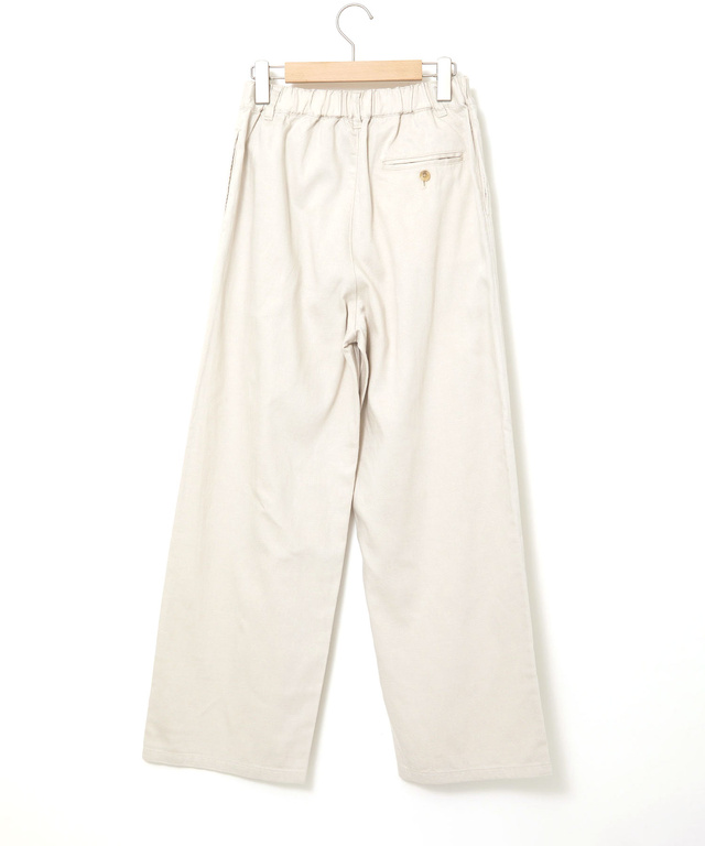 ウエストゴム タック ワイド パンツ