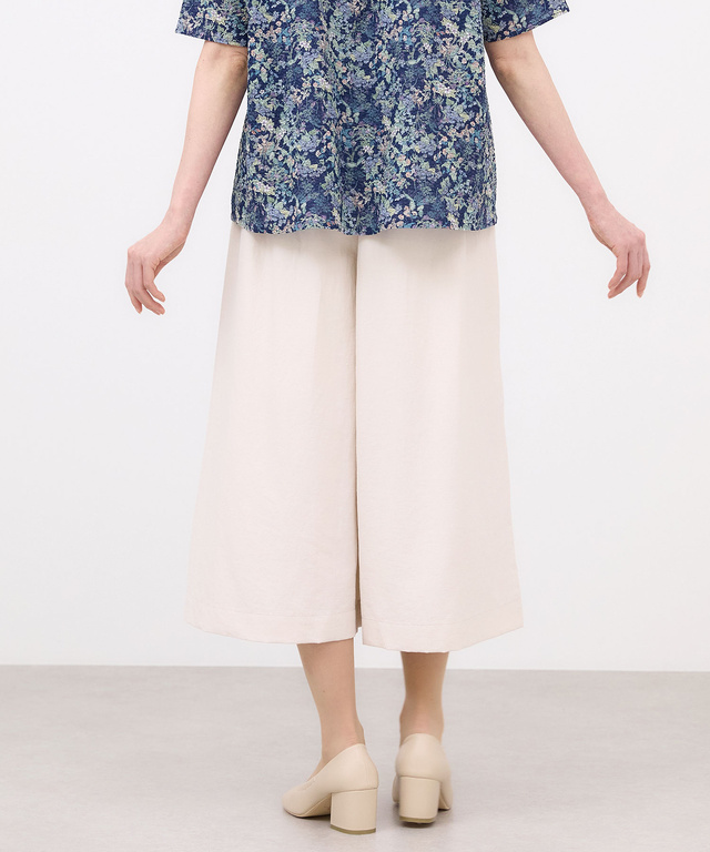 ウエストゴム ガウチョ パンツ