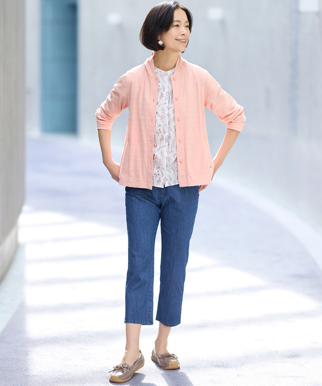 ブリーズデニム 【スリム8分丈】【接触冷感】