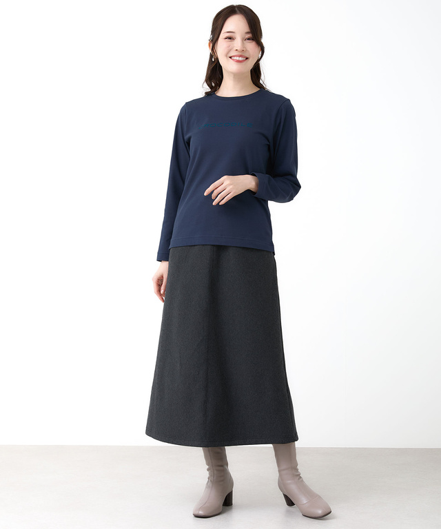 ウエストゴム 裏起毛 スカート