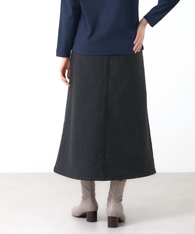 ウエストゴム 裏起毛 スカート