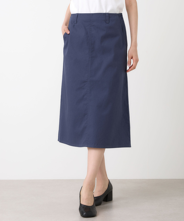 リネンブレンド Aライン スカート