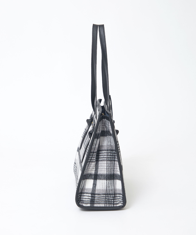 チェック柄 スクエア トートバック