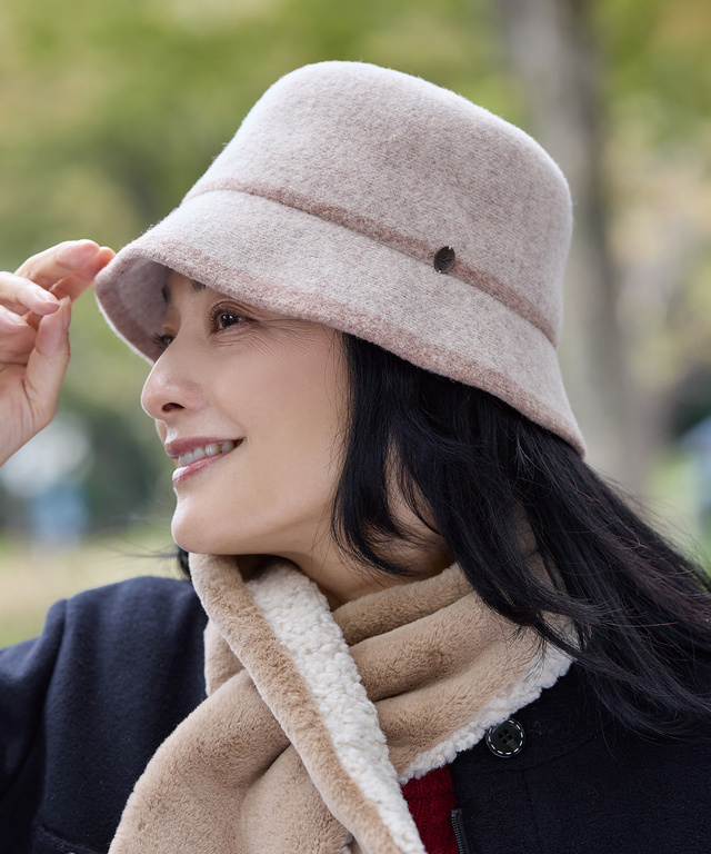 ウール クロッシェ帽