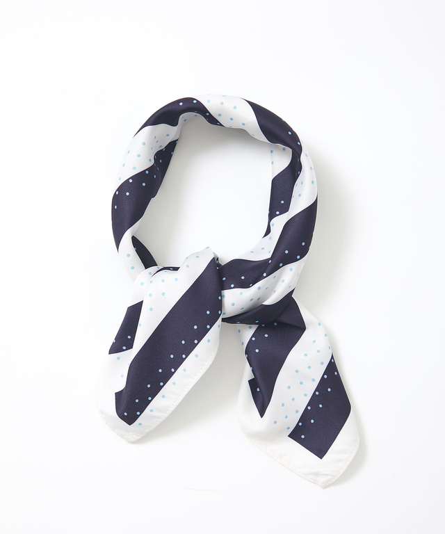 ドット ボーダー スカーフ