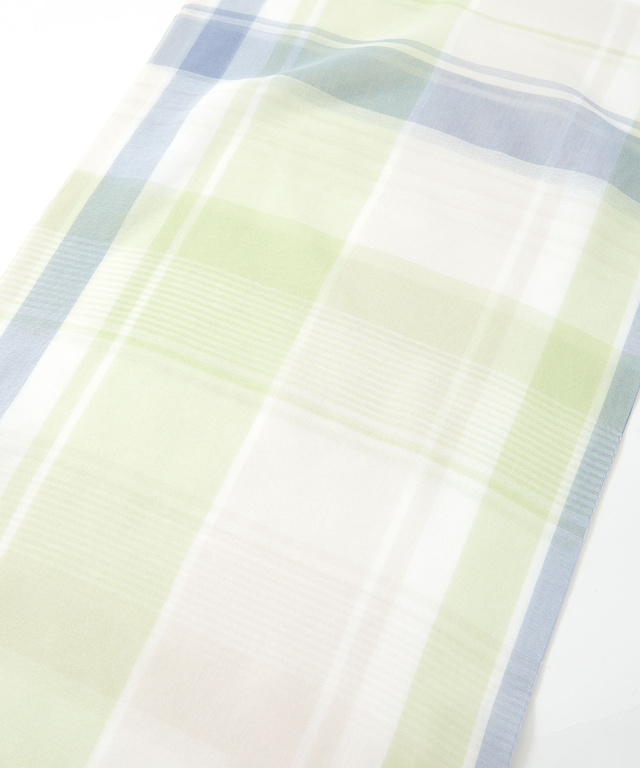 先染め チェック ストール