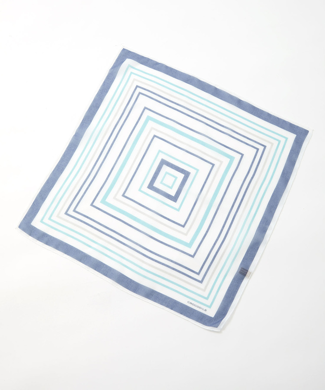 スクエア柄 シアー スカーフ