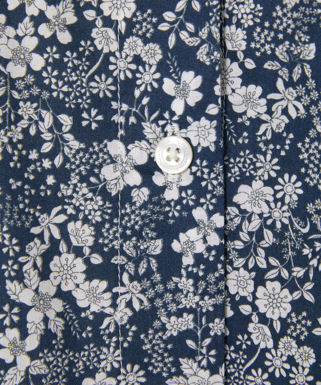 フリルカラー 小花柄 チュニック【オンラインショップ限定】