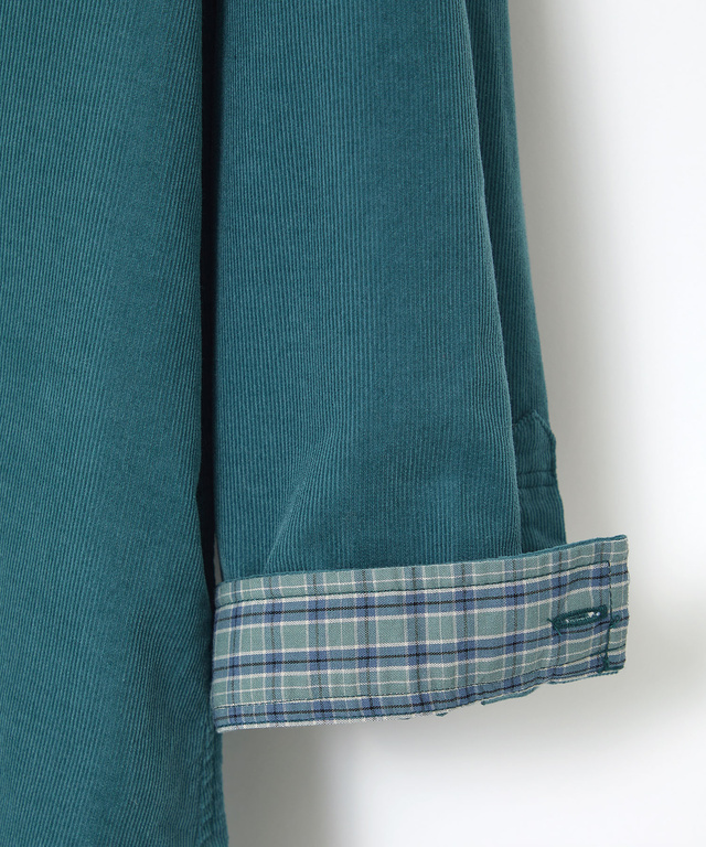  コーデュロイ バンドカラー チュニック