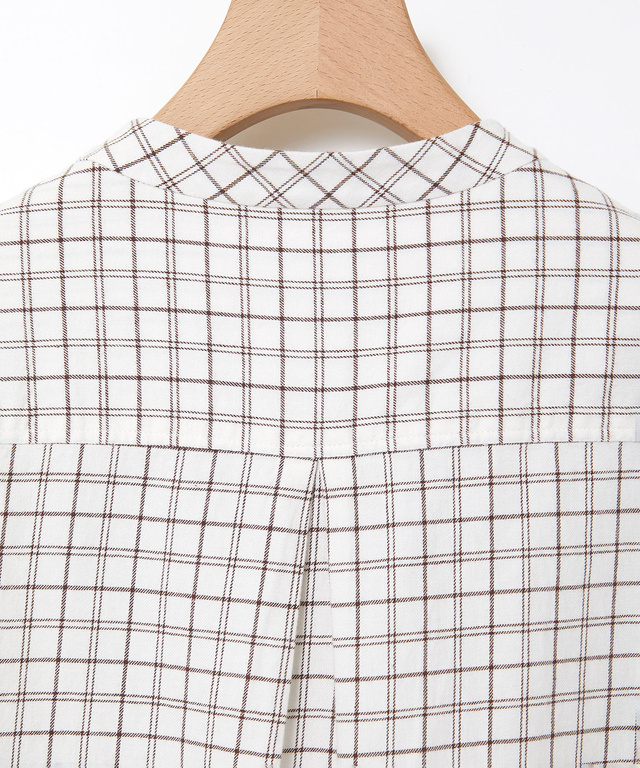 起毛 チェック柄 チュニック