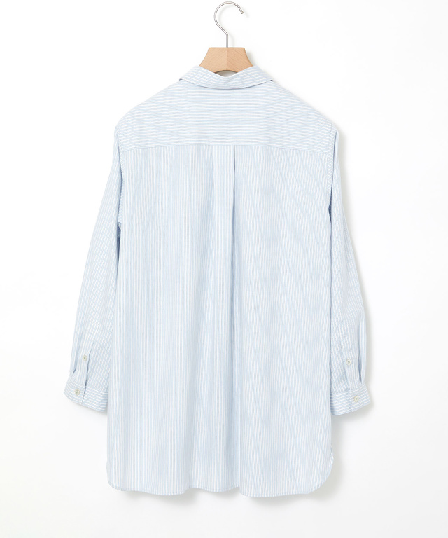 ノンアイロン ストライプ チュニック【シワになりにくい】