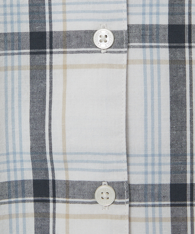 リネンブレンド チェック柄 チュニック