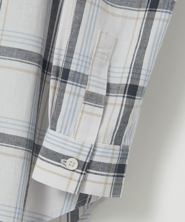 リネンブレンド チェック柄 チュニック