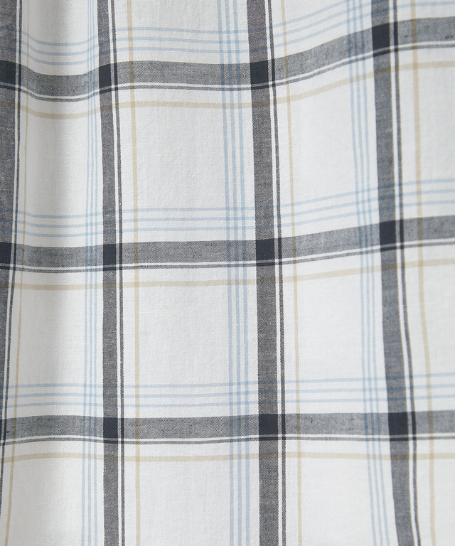 リネンブレンド チェック柄 チュニック