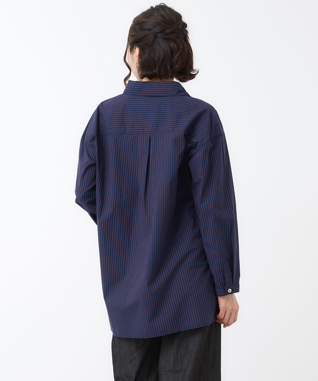 ストライプ スキッパー チュニック【オンラインショップ・一部店舗限定】