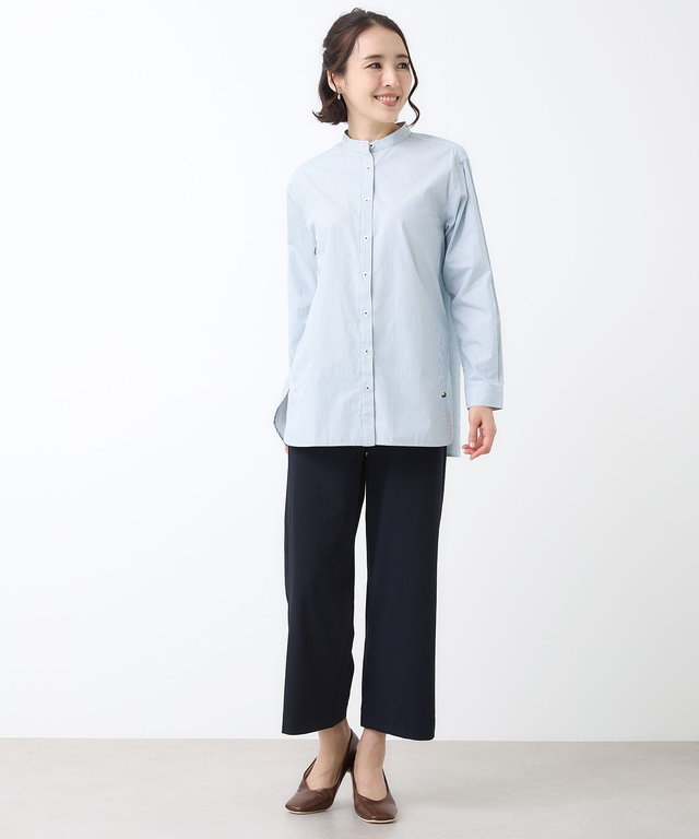 コットン バンドカラー チュニック【オンラインショップ・一部店舗限定】