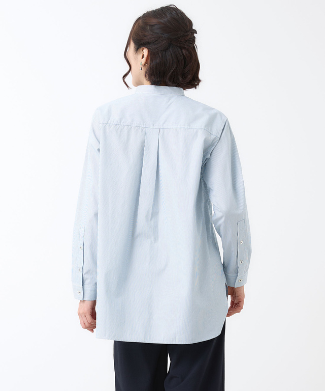 コットン バンドカラー チュニック【オンラインショップ・一部店舗限定】