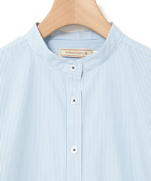 コットン バンドカラー チュニック【オンラインショップ・一部店舗限定】