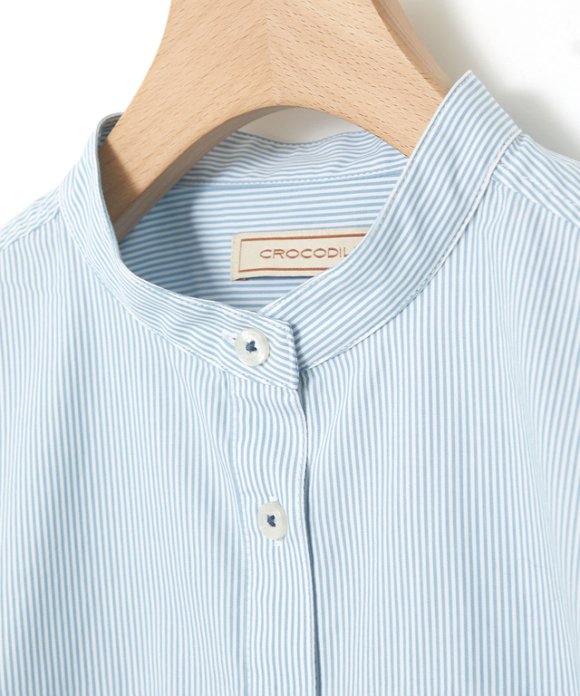 コットン バンドカラー チュニック【オンラインショップ・一部店舗限定】