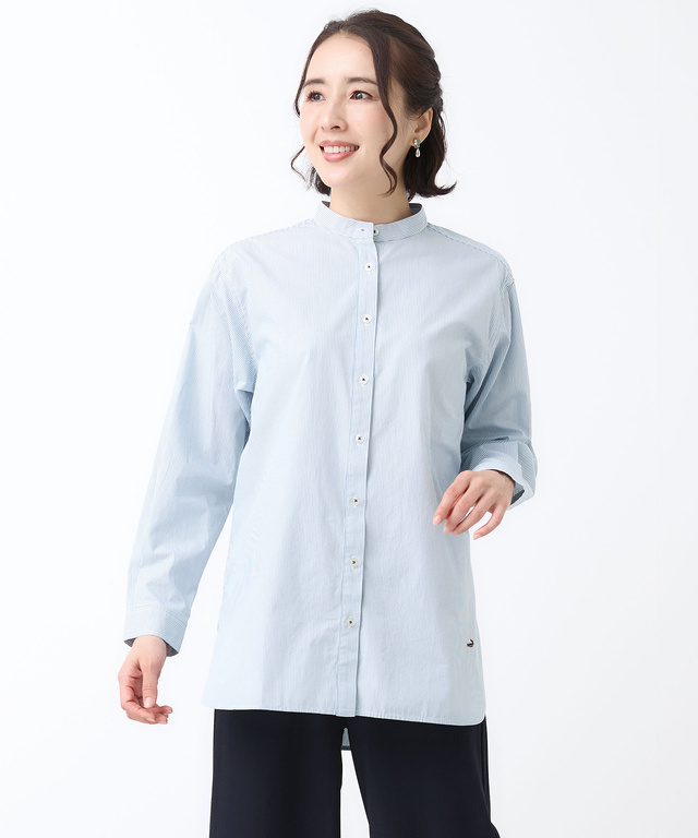 コットン バンドカラー チュニック【オンラインショップ・一部店舗限定】