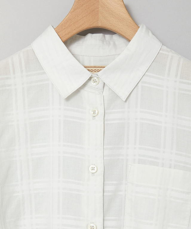 シアー チェック チュニック