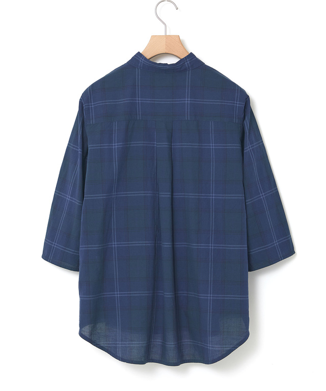 リネンブレンド スキッパー チュニック