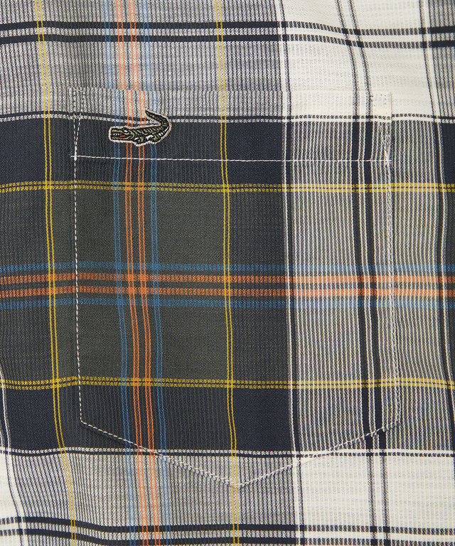 ピケ素材 チェック柄 シャツ