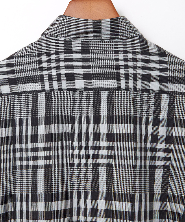 サーモ素材 チェック柄 シャツ