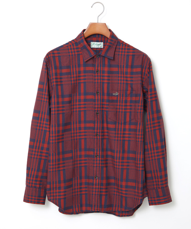 サーモ素材 チェック柄 シャツ