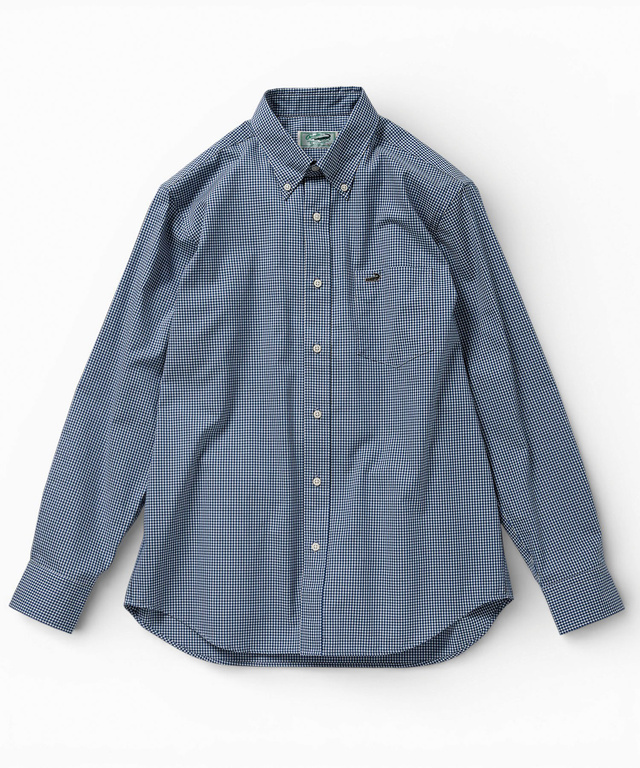 ノンアイロン ギンガムチェック ボタンダウンシャツ【シワになりにくい】