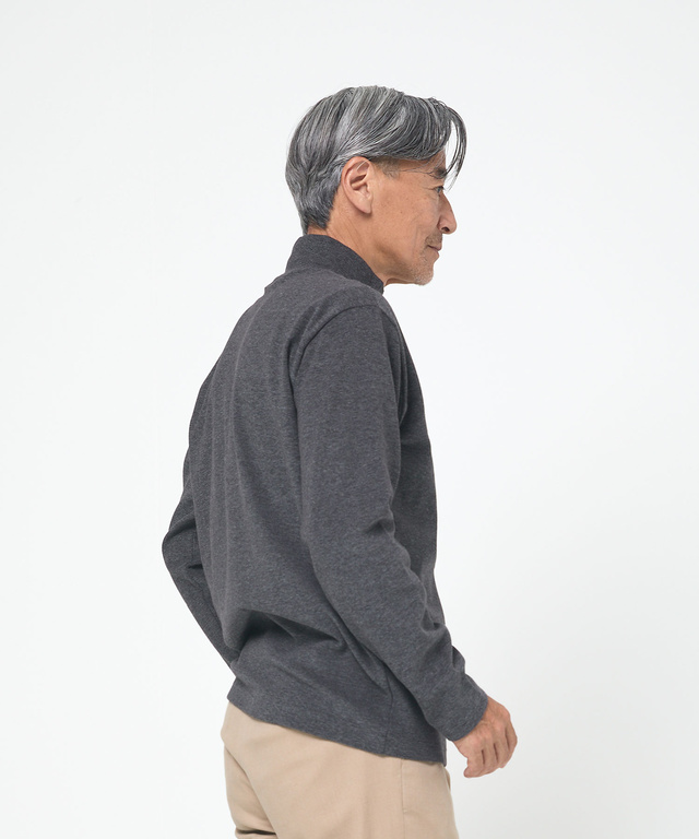 ハイネック リブ カットソー