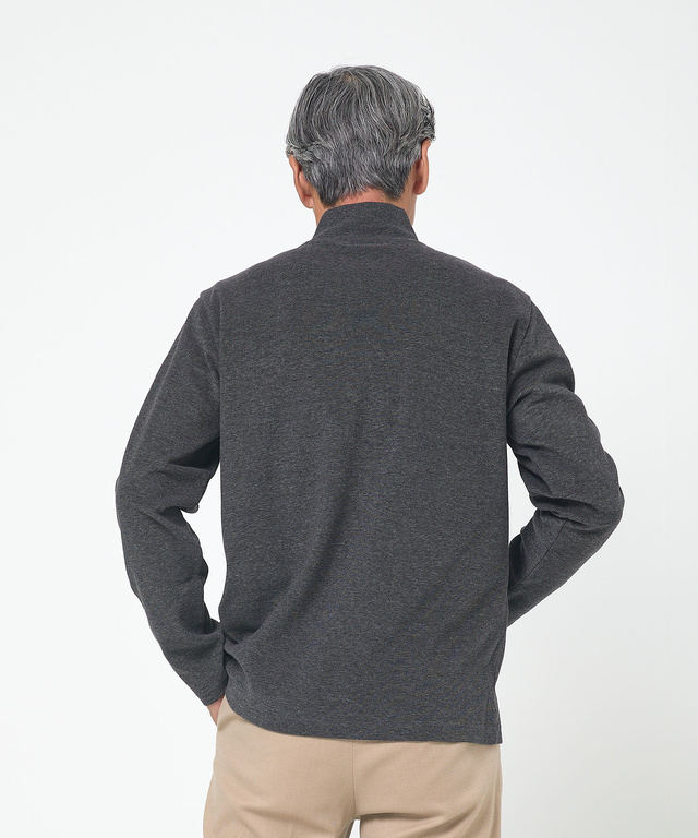 ハイネック リブ カットソー