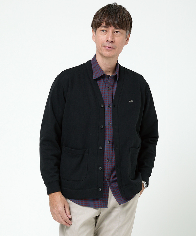 Vネック カット カーディガン