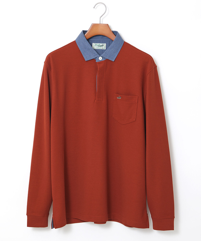 ハニカム組織 切り替え ポロシャツ