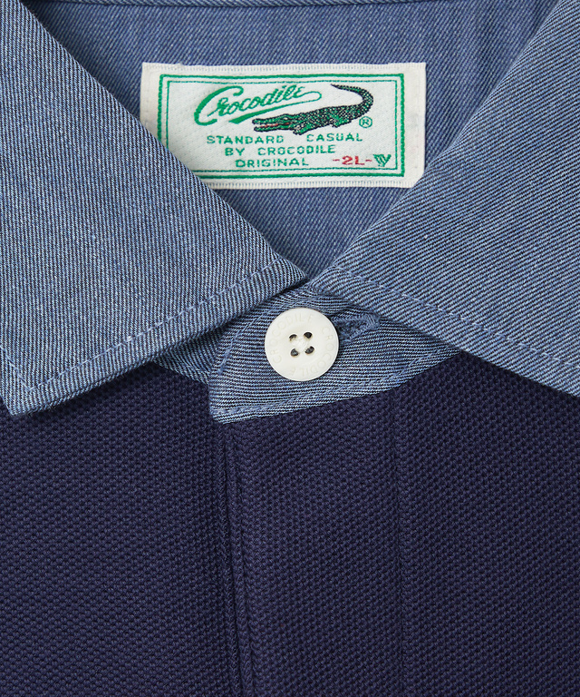 ハニカム組織 切り替え ポロシャツ