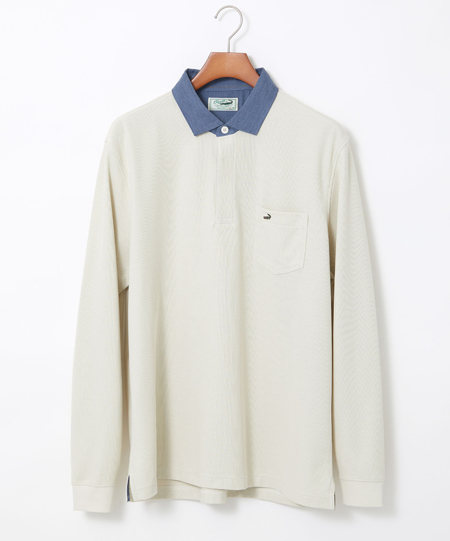 ハニカム組織 切り替え ポロシャツ