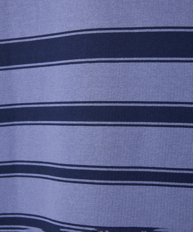 パネルボーダー ジップ ポロシャツ