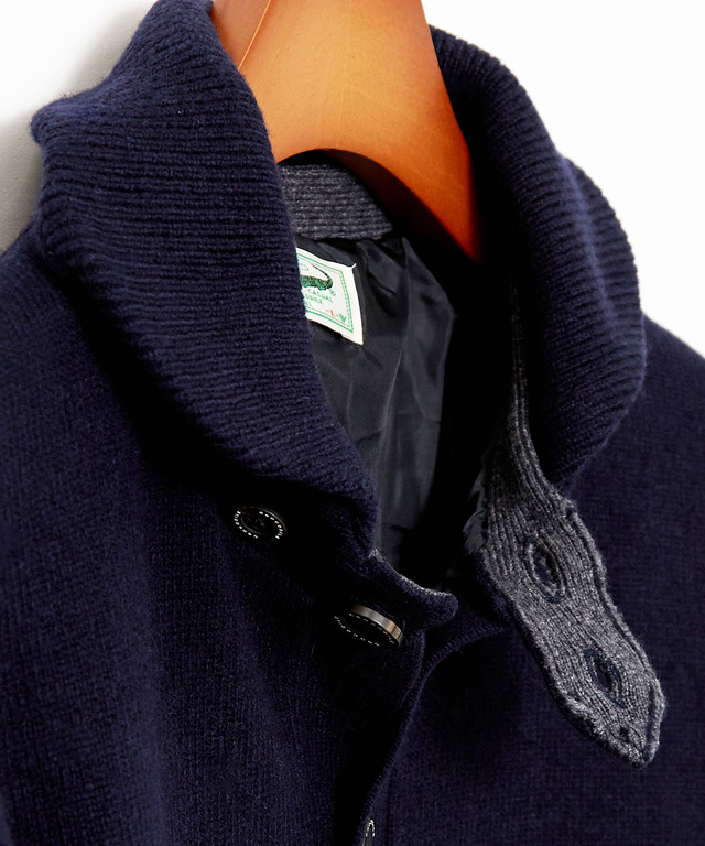 ウールブレンド 裏付き カーディガン