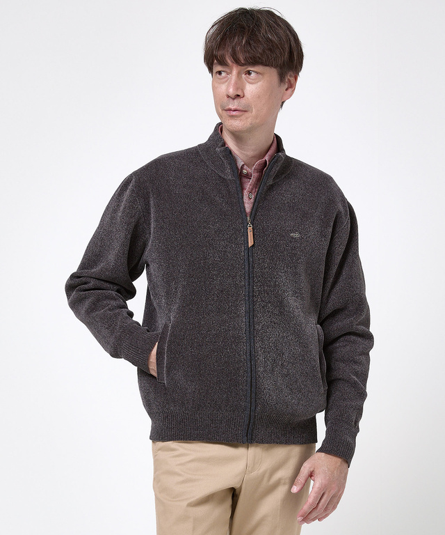 モールニット フルジップ ブルゾン