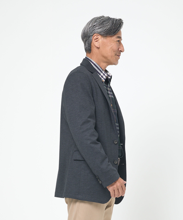 ジャージ素材 テーラード ジャケット