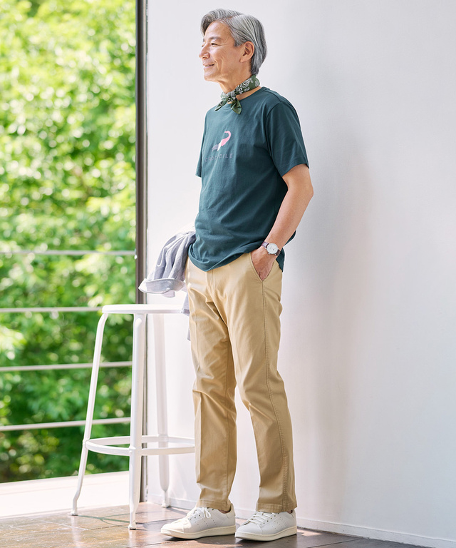 ストレッチ ノータック スマート チノパンツ【日本製生地】