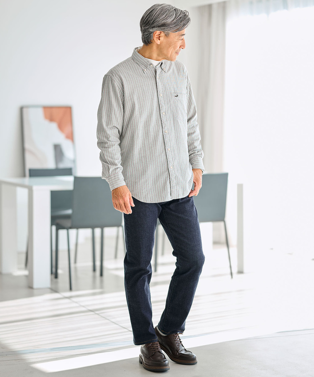 5ポケット テーパード デニムパンツ